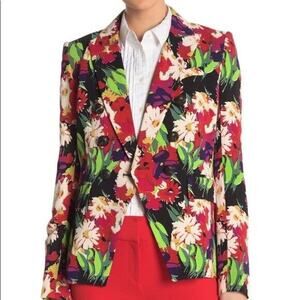 NWOT Veronica Beard Tropical Floral Miller Dickey Blazer Jacket $695 Sz 2